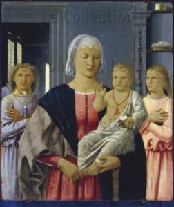 Piero della Francesca. La Madone de Senigallia. Vers 1470. Peinture. Urbino. Gal. Naz. delle Marche.