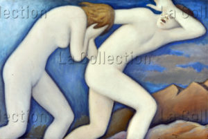Ram (Ruggero Alfredo Michahelles). Adam et Eve, Expulsion du Paradis. 1966. Peinture. Collection particulière.