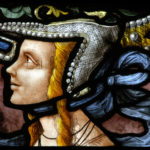 Renaissance. Auch. Cathédrale Ste Marie. Desmoles, Arnaud. La Sibylle de Tibur. Détail : visage. entre 1507 Et 1515. Vitrail.