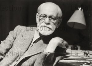 Sigmund Freud à son bureau. 1938. Photographie. Vienne, Sigmund Freud Museum.