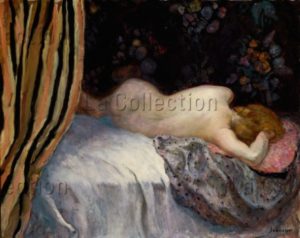Lebasque, Henri. Femme Nue Dormant. Peinture. Collection Particulière.