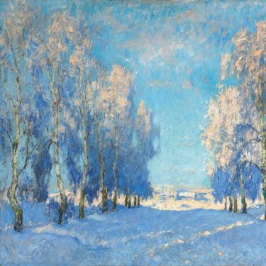 Gorbatov, Konstantin. Jour d'hiver. 1934. Peinture. Collection particulière.
