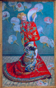 Monet, Claude. La Japonaise (Madame Monet en kimono). 1876. Peinture. Boston. Museum of Fine Arts.