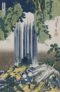 Hokusai, Katsushika. La Cascade de Yoro dans la province de Mino. Vers 1827-1830. Gravure. Collection particulière.