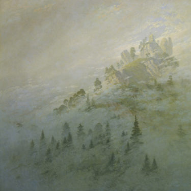 Friedrich, Caspar David. Morgennebel im Gebirge (Brume matinale dans la montagne). 1808. Peinture. Rudolstadt, Staatliche Museen, Heidecksburg.