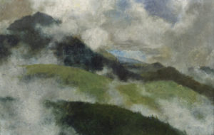 Marc, Franz. Aufsteigende Nebel (Montée de la brume). 1903. Peinture. Bayererische Staatsgemäldesammlungen.