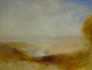 Turner, William. Paysage avec une rivière et une baie dans le lointain. 2e quart XIXe siècle. Peinture. Paris. Musée du Louvre.
