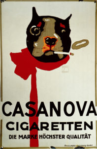 Hohlwein, Ludwig. Cigarettes Casanova. Vers 1920. Imprimé. Collection particulière.