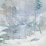 Twachtman, John Henry. Winter Harmony (Harmonie hivernale). Vers 1890-1900. Peinture. Washington, National Gallery.