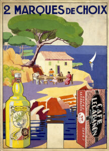 Huile d'olive La Fleur d'olivier & Café Le Cabanon. 1928-1932. Imprimé. Marseille, CCIAMP.