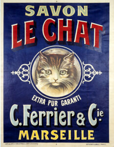 Anonyme. Savon Le Chat Extra pur garanti. 1903-1907. Imprimé. Marseille, CCIAMP.