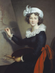 Vigée-Le Brun, Elisabeth. Autoportrait au chevalet. Fin XVIIIe siècle. Peinture. Collection particulière.