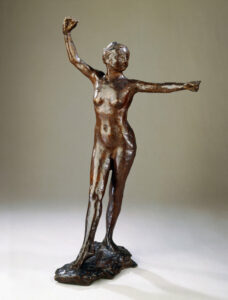 Degas, Edgar. Préparation à la danse, le pied droit en avant. XIXe siècle. Sculpture. Collection particulière.