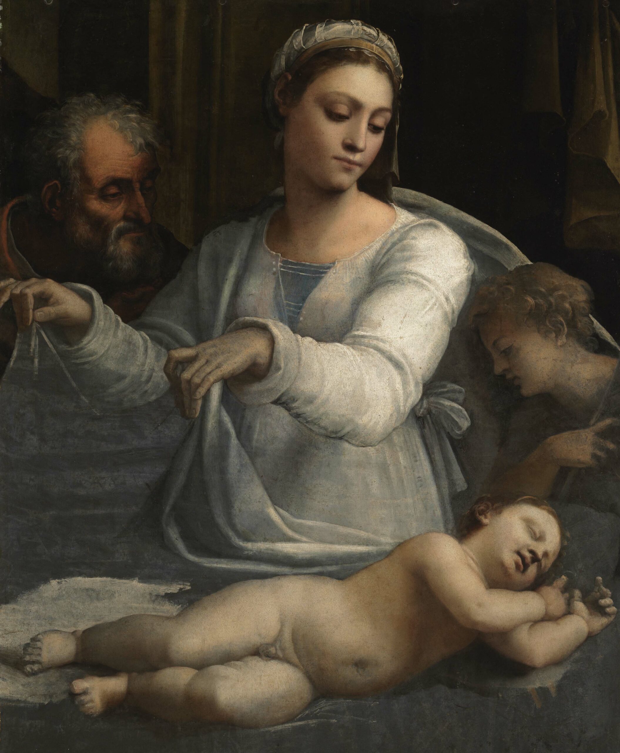Sebastiano del Piombo. Madonna del Velo (Madone au Voile). Vers 1530. Peinture. Naples, Museo Nazionale di Capodimonte.