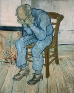 Van Gogh, Vincent. Le Vieil homme triste. 1890. peinture. Otterlo. Musée Kröller-Müller.