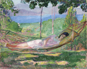 Lebasque, Henri. La sieste rose. 1924. Peinture. Collection particulière.