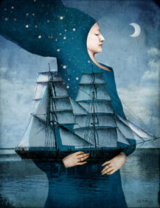 Welz-Stein, Catrin. Blue moon (Lune bleue). 2010-2013. Image numérique. Collection particulière.