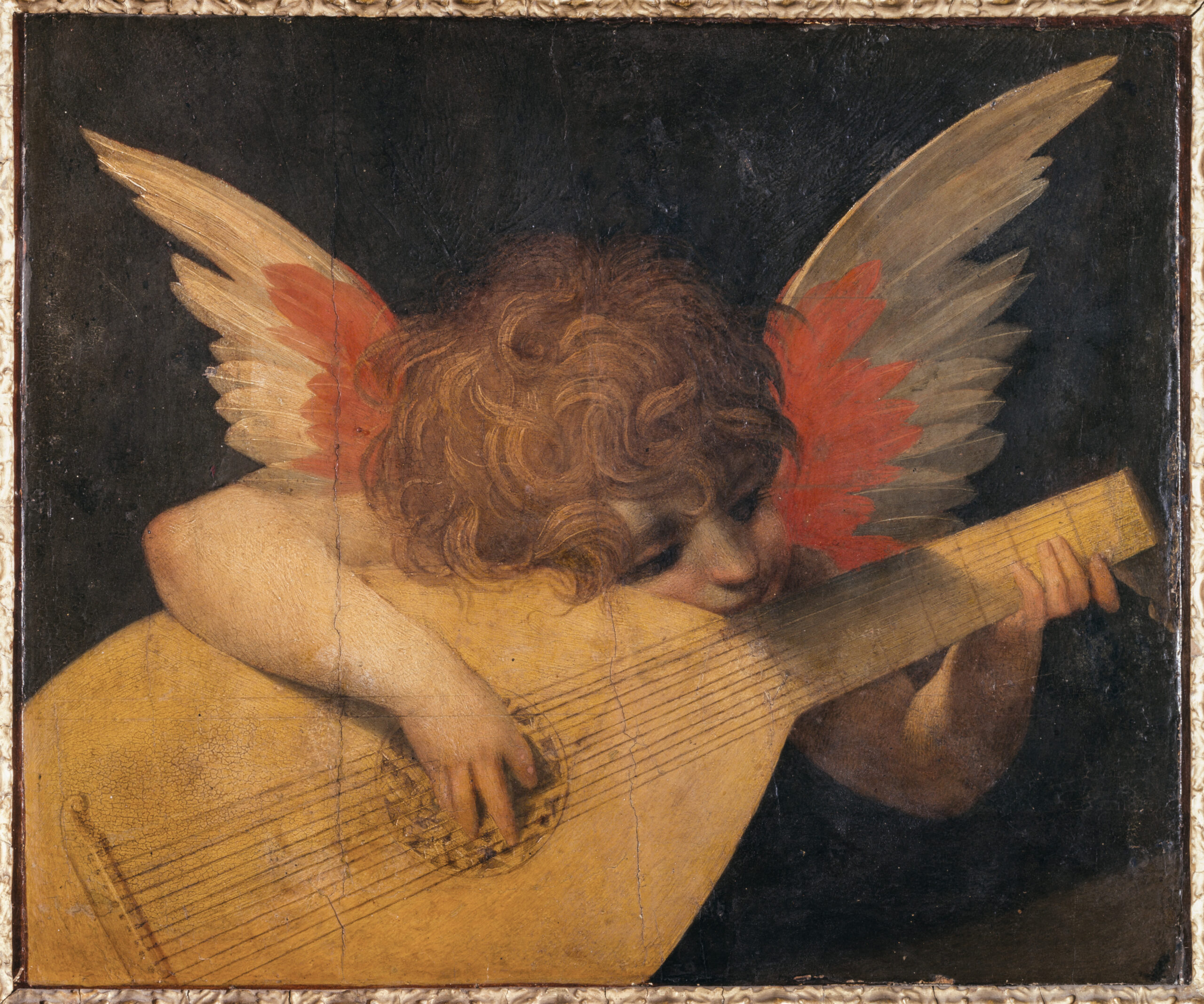 Rosso Fiorentino. Ange musicien. 1522. Peinture. Florence. Musée des Offices.