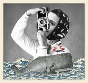 Gautier, Solange. Anita Conti. 2024. Collage. Collection particulière.