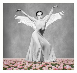 Gautier, Solange. Pina Bausch. 2024. Collage. Collection particulière.