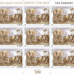 1125054 TimbreLesSabines J.L DAVID mise en page du bloc IMP